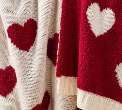 Heart Jacquard Knit Throw