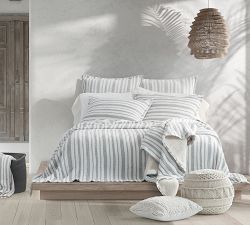 Manon Striped Cotton Throw