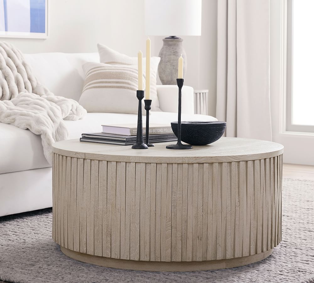 Coloma Round Storage Coffee Table (40") by Pottery Barn