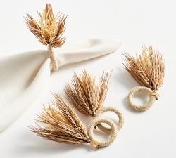 Wheat Napkin Rings - Set of 4