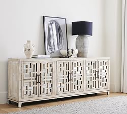 Eliza Reclaimed Wood Mirrored Buffet (98")