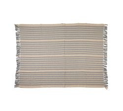Jessi Striped Fringe Throw