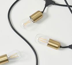 Brass Heavy Duty Hanging String Lights - 48'
