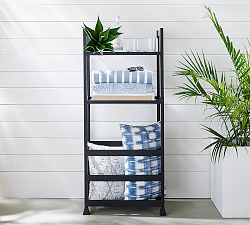 Malibu Metal Outdoor Pool Storage Towel Shelf