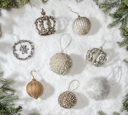 Shatterproof Gilded Gold Ornament Sets