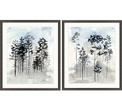 Watercolor Forest Framed Print