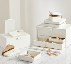 Quinn Leather Jewelry Storage Collection - Foil Debossed