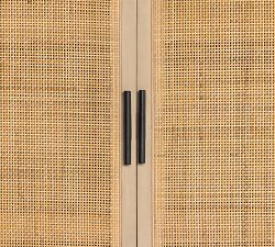 Dolores Cane Tall Storage Cabinet (38")