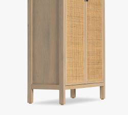 Dolores Cane Tall Storage Cabinet (38")