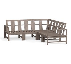 Indio Eucalyptus 5-Piece Outdoor Sectional (78")