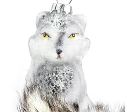 Mercury Glass Woodland Fox Ornament