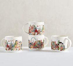 Christmas in the City Stoneware Mugs