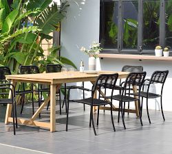 Garey Rope Outdoor Dining Armchairs, Set of 4