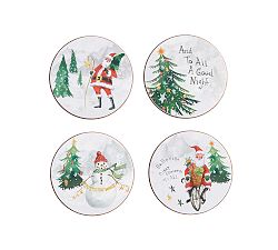 Jolly Santa Assorted Cork Coasters - Set of 4