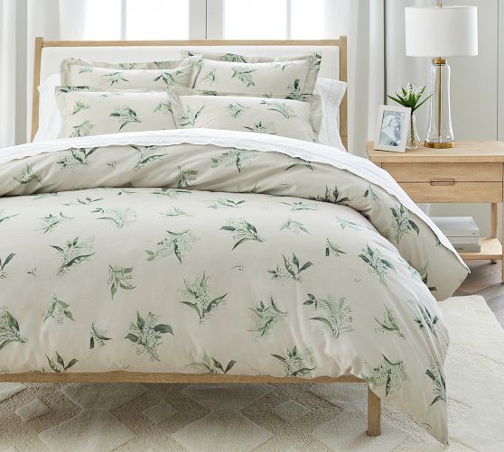 Monique Lhuillier Lily of the Valley Cotton Duvet Cover by Pottery Barn