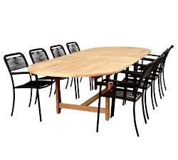 Garey Rope Outdoor Dining Armchairs, Set of 4