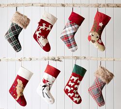 Faux Fur Plaid Stockings