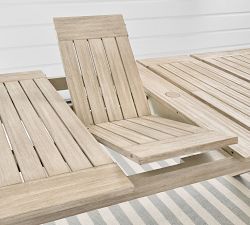 Indio Eucalyptus X-Base Extendable Outdoor Dining Table (77"-102")