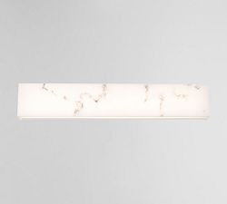 Open Box: Mona Vanity Light, 28" - White Alabaster