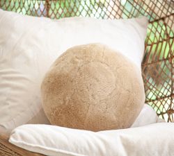 Caye Shortwool Sheepskin Ball Pillow