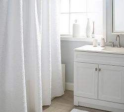 Eloa Floral Embossed Shower Curtain