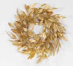 Faux Gold Bay Leaf Wreath