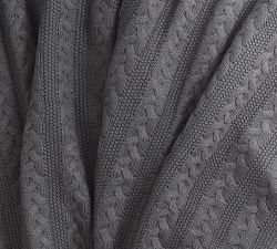 Evette Cable Knit Throw