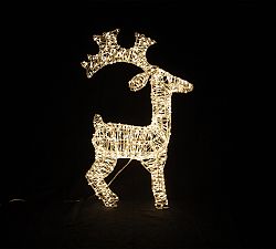 Lit Silver Reindeer - Set of 4