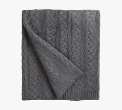 Evette Cable Knit Throw