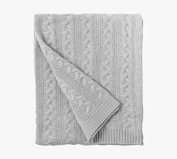 Evette Cable Knit Throw