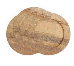 Wood Charger Plate, Set of 4