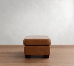 York Leather Ottoman