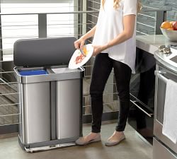 Simplehuman® 58 Liter Step Trash Can - Dual Compartment