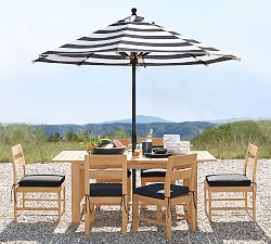 Malibu Teak Rectangular Extendable Outdoor Dining Table (75"-105")
