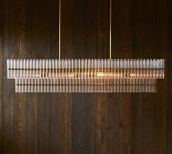 Mallory Crystal Linear Chandelier (40"-55")