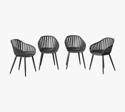 Sinclair Metal Outdoor Dining Chairs, Set of 4