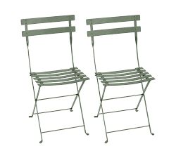 Fermob Metal Outdoor Bistro Chairs, Set of 2