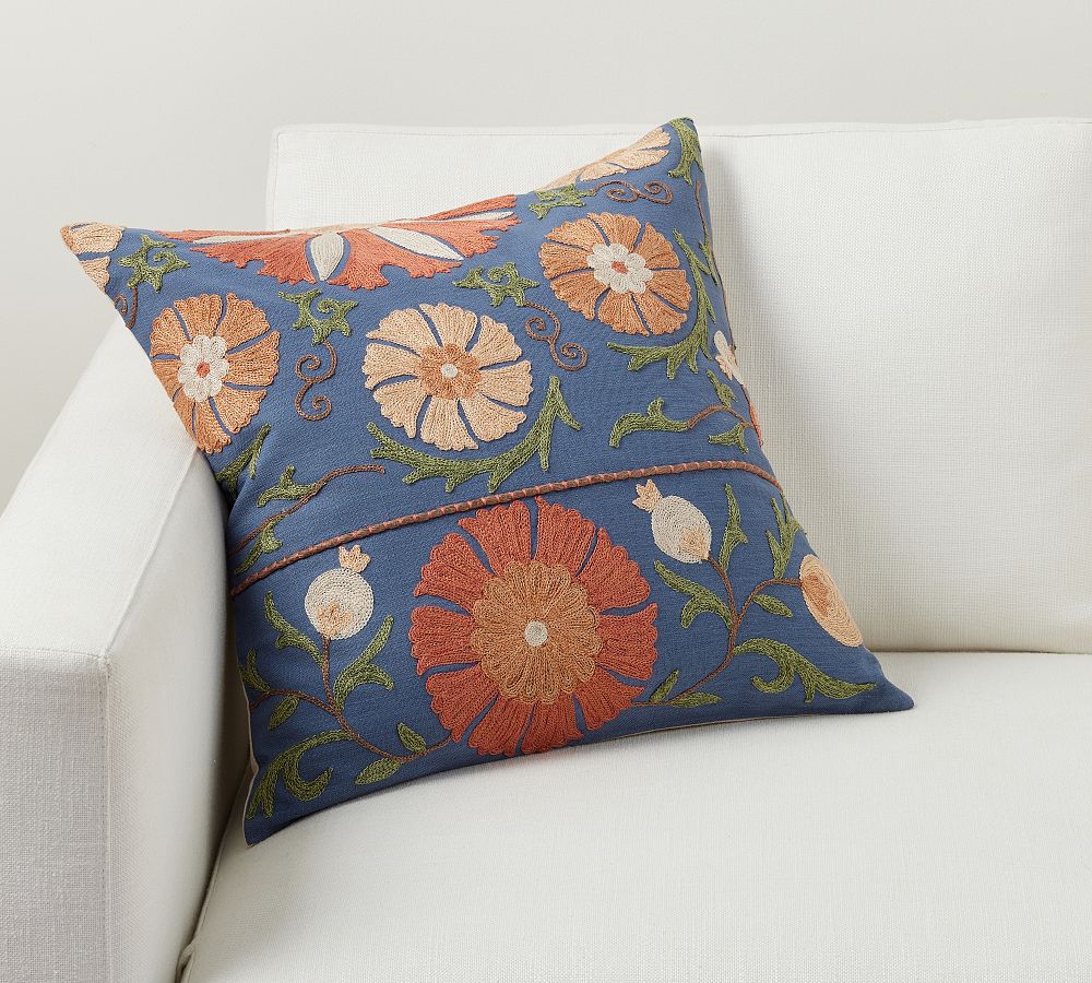 Lorina Embroidered Pillow Cover by Pottery Barn
