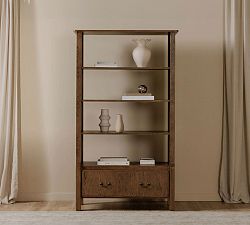 Ellenburg Open Bookcase with Drawers (43.5")