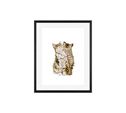 Festive Cat Couple Framed Print