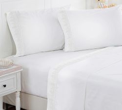 Kollin Cotton Percale Embroidered Sheet Set