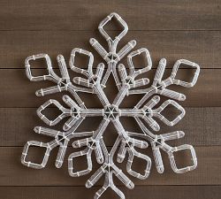 LED Lit Blue &amp; White Snowflake