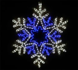 LED Lit Blue &amp; White Snowflake