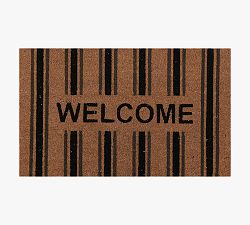 Striped Welcome Doormat