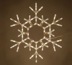 LED Lit Warm White Snowflakes