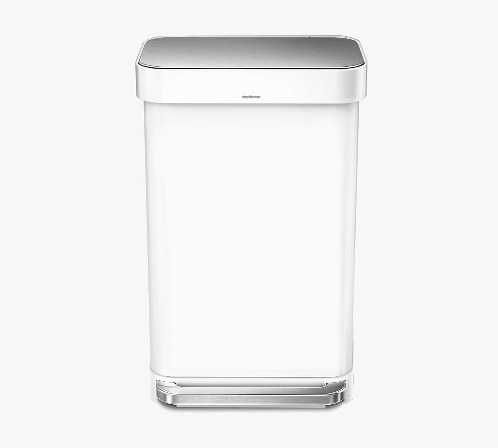 Simplehuman® Step Trash Can - Single Compartment - Single Compartment - White