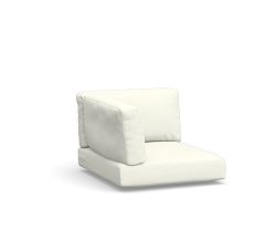 Huntington Outdoor Sectional Cushion Cover RA/LA Square Arm, High Performance Canvas; White