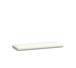 Malibu Outdoor Cushion Dining Bench, High Performance Canvas; White
