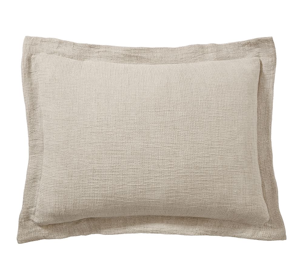 European Flax Linen Waffle Sham - Flax, Standard, Set of 2