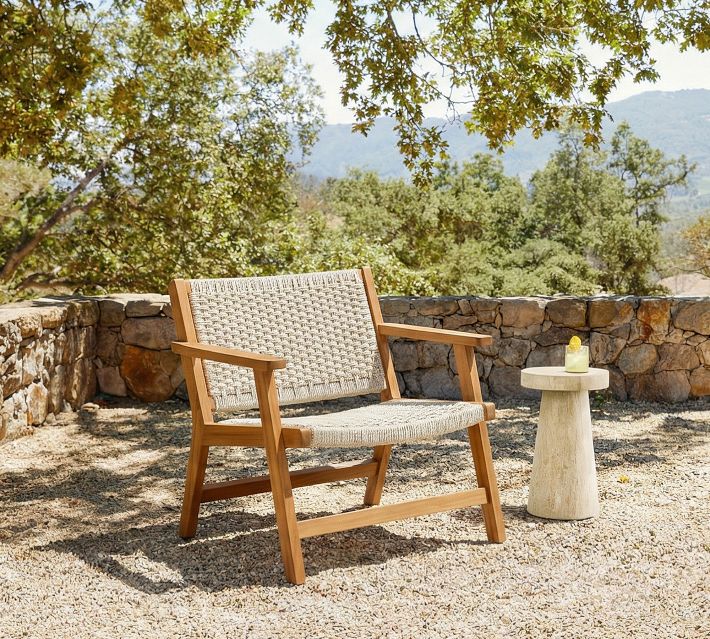 Arlo Teak Outdoor Armchair | Pottery Barn Arlo Teak Outdoor Armchair | Pottery Barn